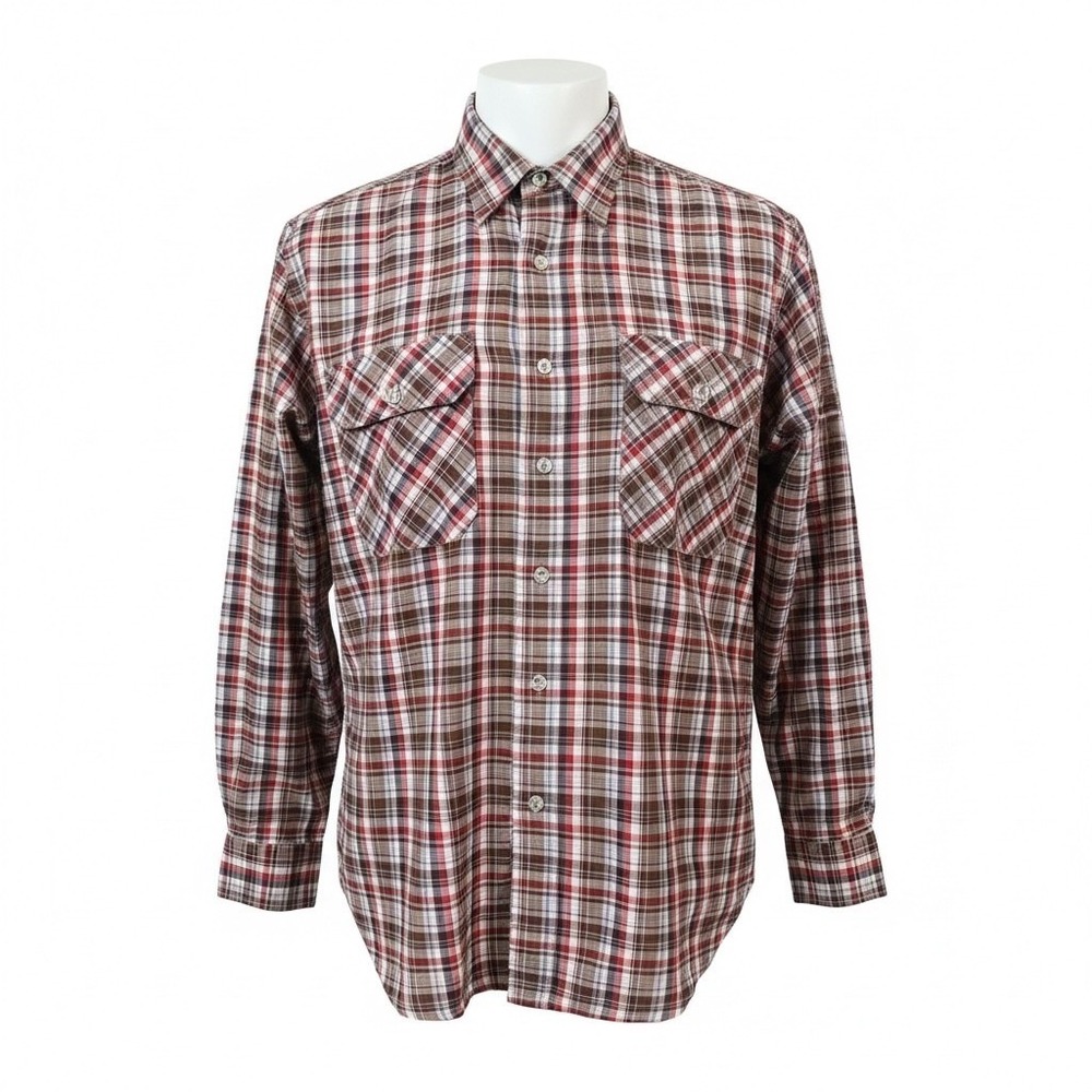 Big Mac Authentic Workwear Mens‎ Plaid Button Down Shirt Long Sleeve 15 tall
